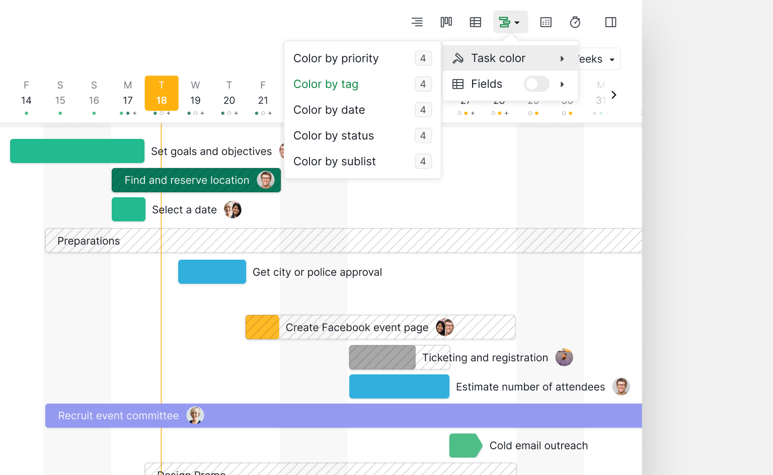 Quire Gantt Charts