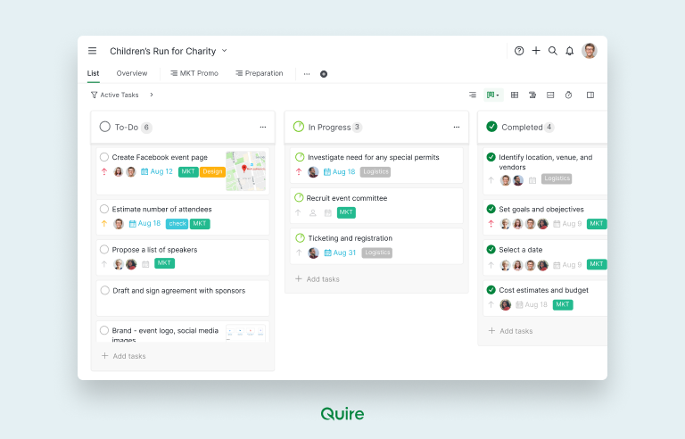 Quire Kanban Board