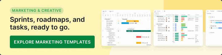 Explore Quire's marketing and creative templates for campaigns and launches