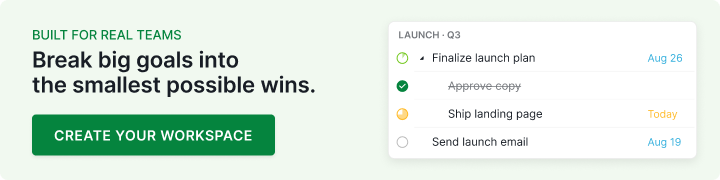 Task management software that breaks big goals into small, doable steps