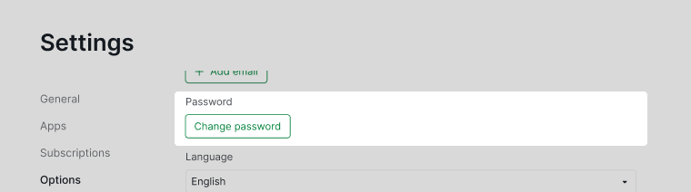 change password