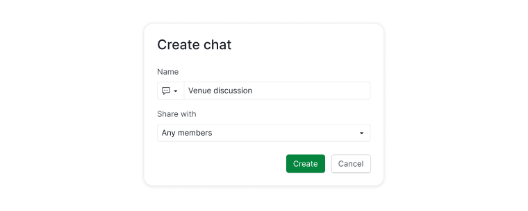 creating a chat channel