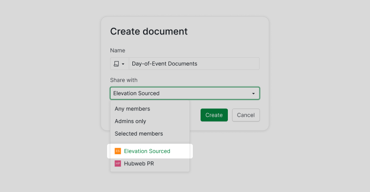 share document with external teams