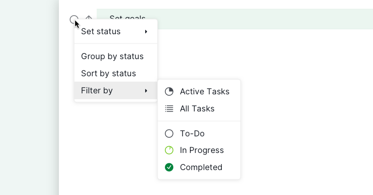 right-click to filter
