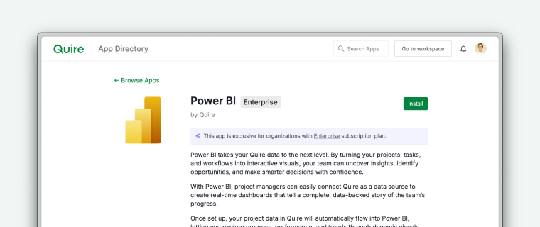 Quire and Power BI integration