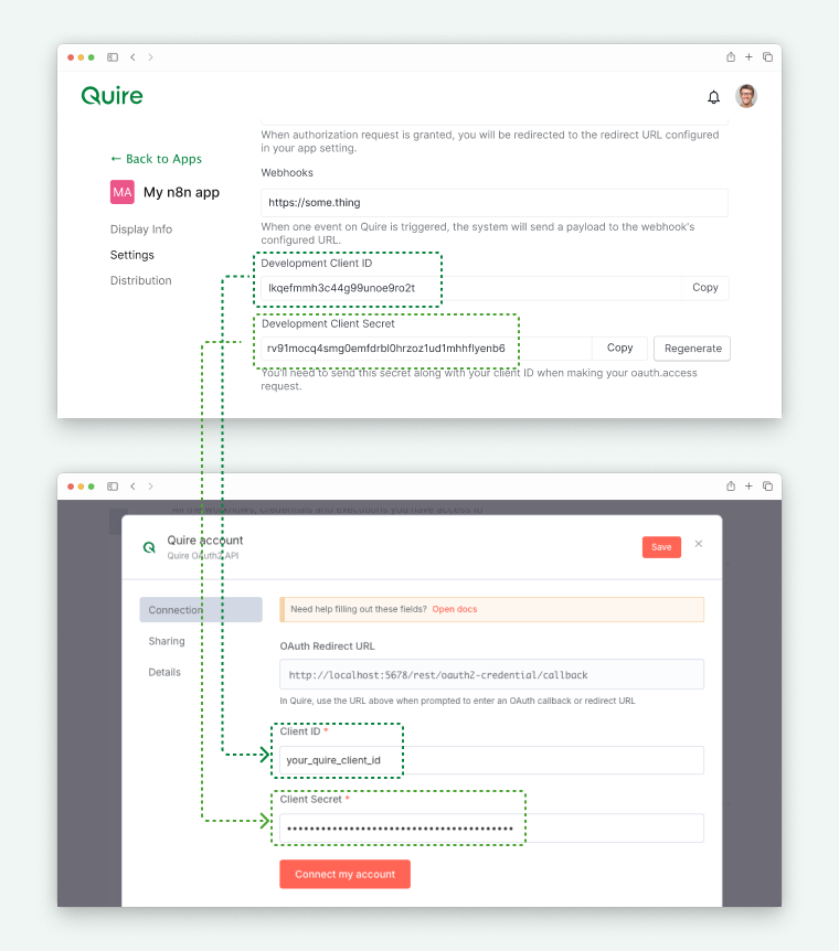 configure oauth settings in n8n