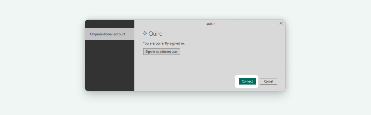 connect in Power BI app