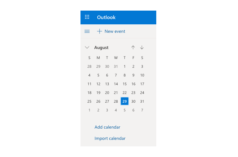 sync with Outlook Calendar and adding calendar