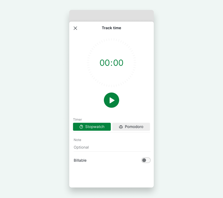 timer on mobile app