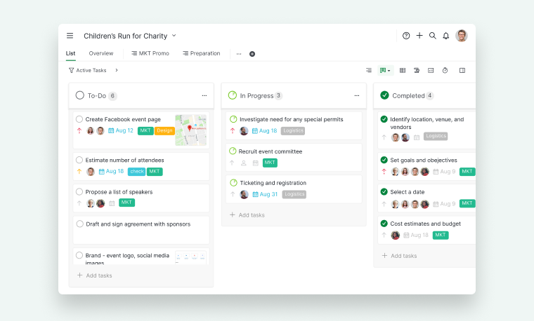 Quire view kanban board