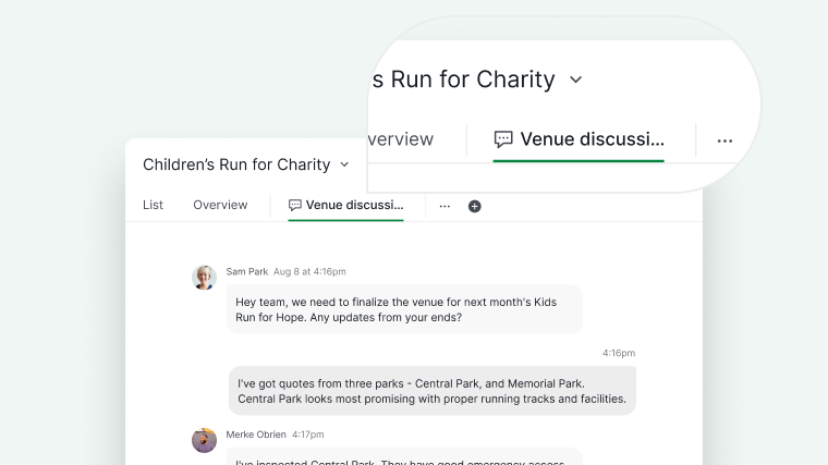 project view chat