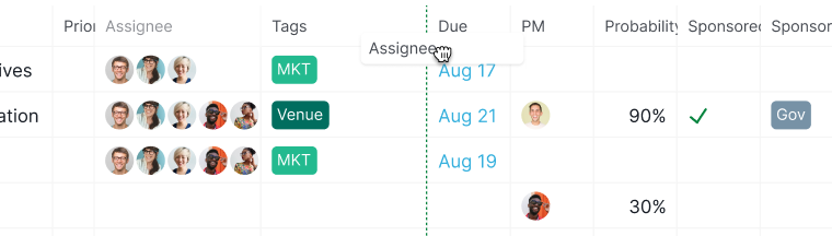 table view reorder field