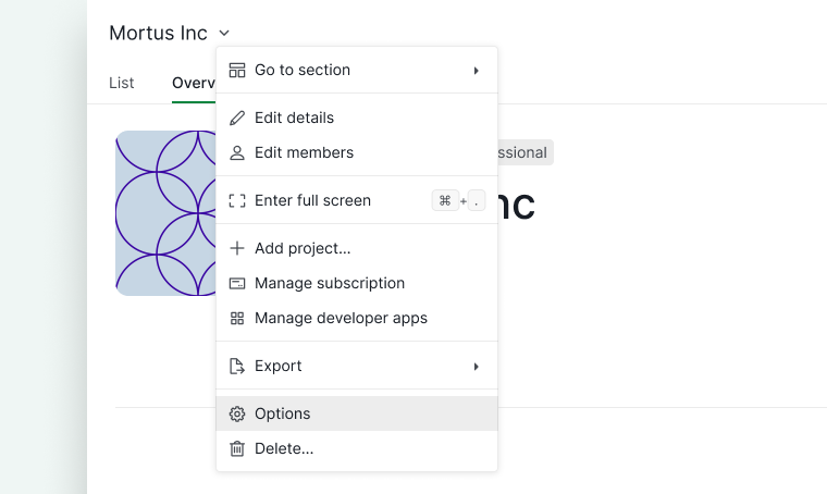 organization settings