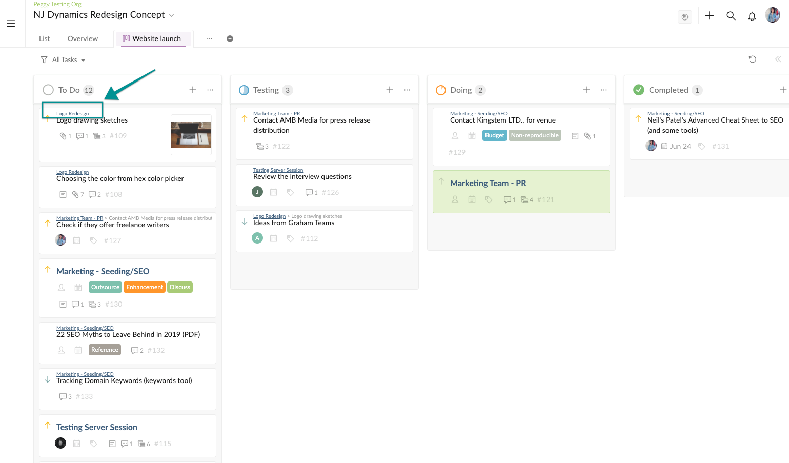 advanced mode in board view.png