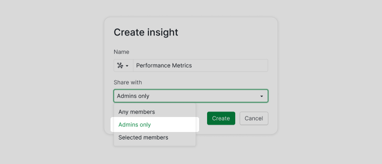 Insight mit Projekt-Admins in Quire teilen