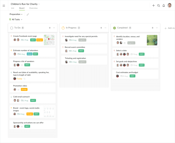 Task management software with Kanban board