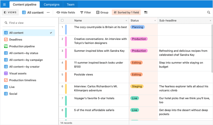 Airtable work management tool