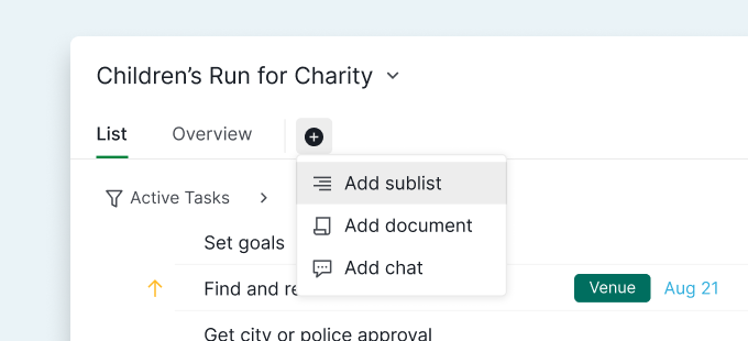 add Quire sublist to do list with hierarchy