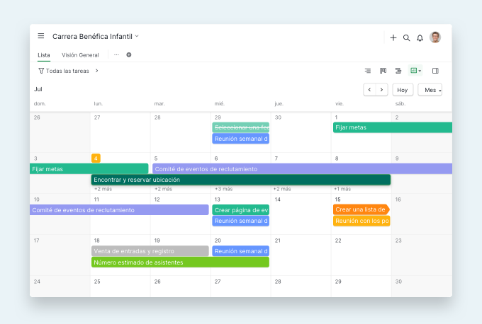 Quire calendar view