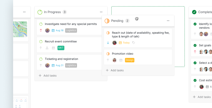 Kanban Board Reposition